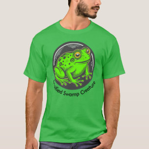 Frog Anpassad Text Certifierad Sumpvarelse T Shirt