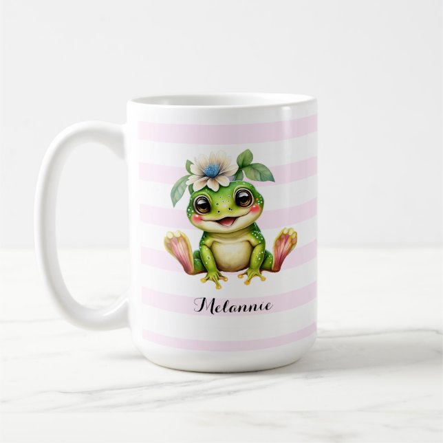 Frog Anpassningsbar Cute Kaffemugg (Vänster)