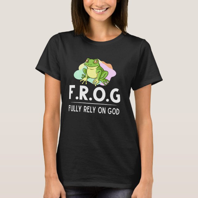 Frog är helt beroende av gud Toad Catcher T Shirt (Framsida)
