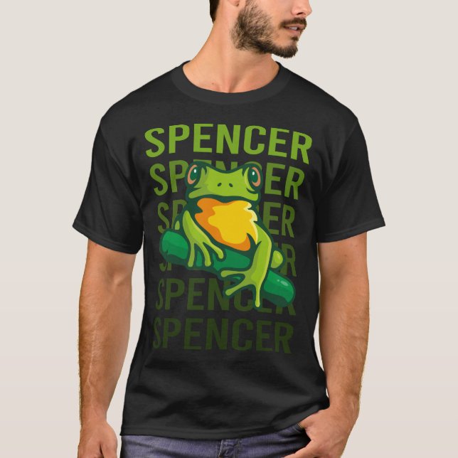 Frog Art - Spencer Namn T Shirt (Framsida)