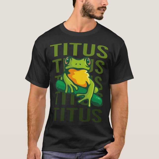 Frog Art - Titus Namn T Shirt (Framsida)