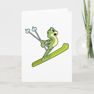 Frog as Ski jumper with Ski.PNG Kort