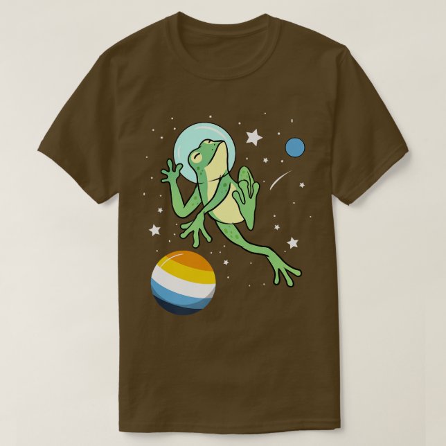 Frog Astronaut Aroace-Pride T Shirt (Design framsida)