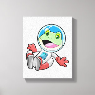 Frog Astronaut Costume Space Canvastryck
