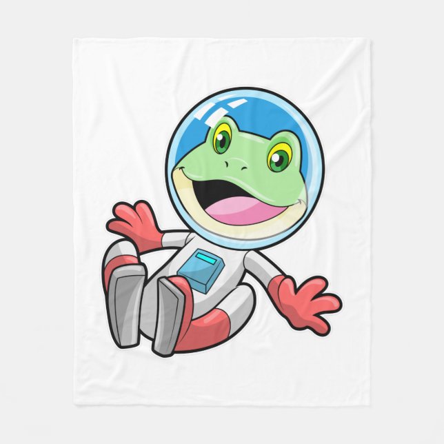 Frog Astronaut Costume Space Fleecefilt (Framsidan)