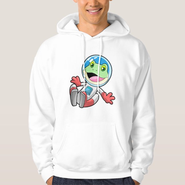 Frog Astronaut Costume Space Hoodie (Framsida)