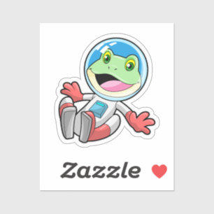 Frog Astronaut Costume Space Klistermärken