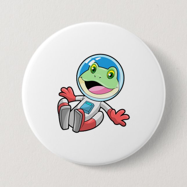 Frog Astronaut Costume Space Knapp (Framsida)