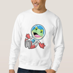 Frog Astronaut Costume Space Lång Ärmad Tröja