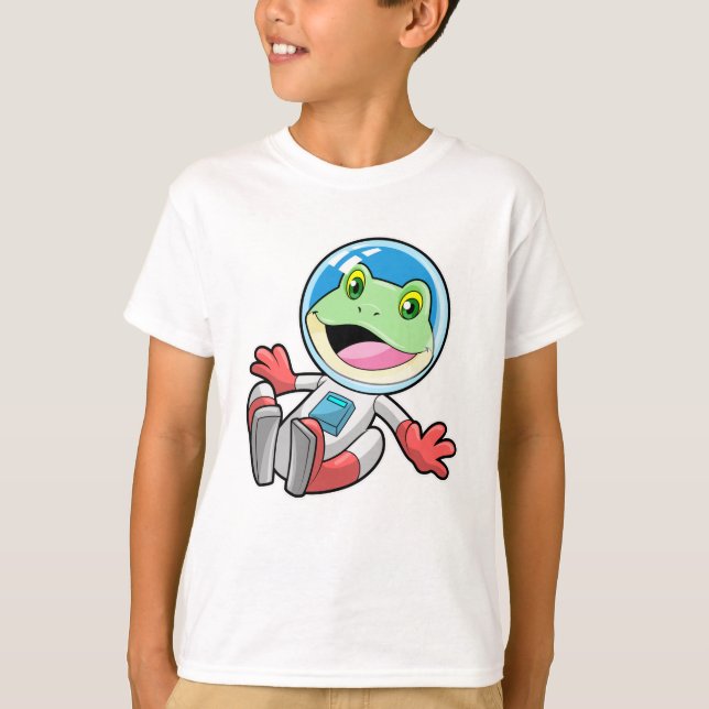 Frog Astronaut Costume Space T Shirt (Framsida)