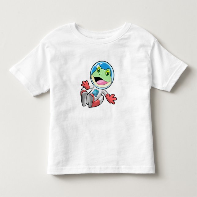 Frog Astronaut Costume Space T Shirt (Framsida)