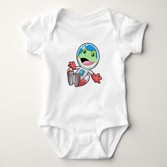 Frog Astronaut Costume Space T Shirt (Framsida)