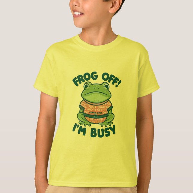 Frog av Im Busy T Shirt (Framsida)