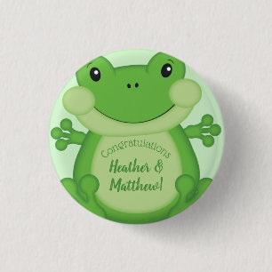 Frog Baby Shower-Grönt Knapp