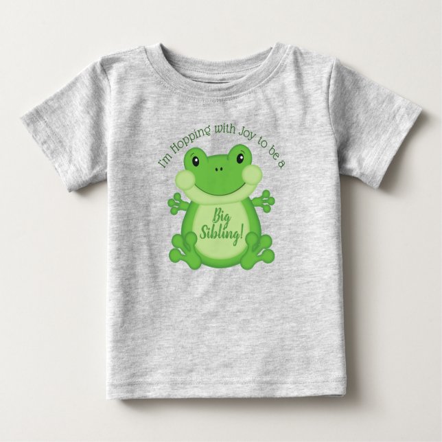 Frog Baby Shower-Grönt T Shirt (Framsida)