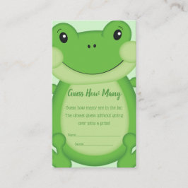 Frog Baby Shower-Grönt Tilläggskort