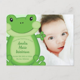 Frog Baby Shower-Grönt Vykort