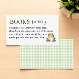 Frog Baby Shower Hämta en Bok-begäran Tilläggskort