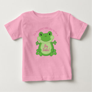 Frog Baby Shower Rosa Girl T Shirt