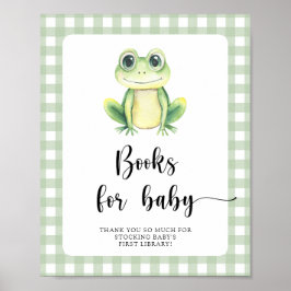 Frog babydusch - bokar för baby poster