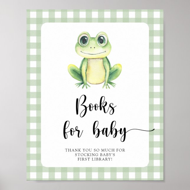 Frog babydusch - bokar för baby poster (Framsidan)