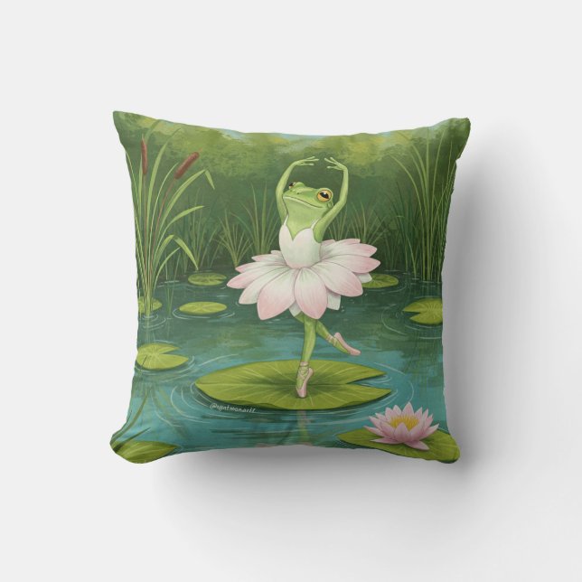 Frog Ballerina Pillow Kudde (Framsida)