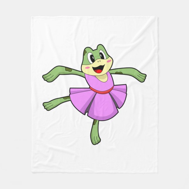 Frog Ballet Dance Fleecefilt (Framsidan)