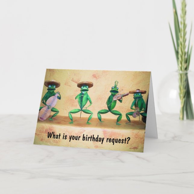FROG BAND LEDAMÖTER SÄG GRATTIS PÅ FÖDELSEDAGEN KORT (Framsida)