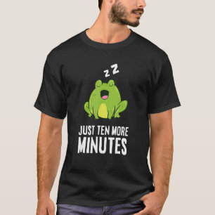 Frog Bara tio minuter till Snooze Alarm Clock Frog T Shirt