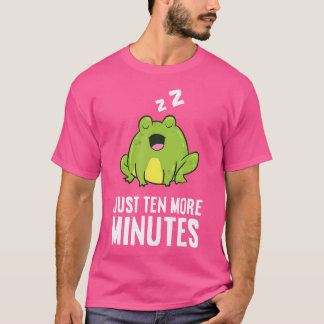 Frog Bara tio minuter till Snooze Alarm Clock Frog T Shirt