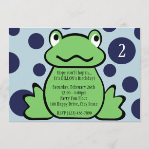 Frog Barns födelsedag Inbjudningar