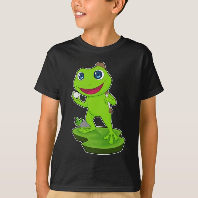 Frog Baseball Baseball fladdermus Sports T Shirt (Framsida)