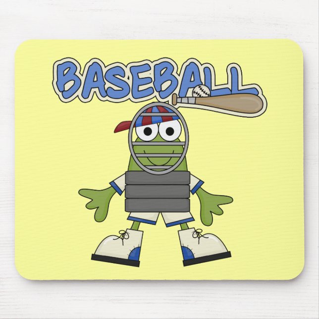 Frog Baseball - Catcher T-shirts och presenter Musmatta (Framsidan)