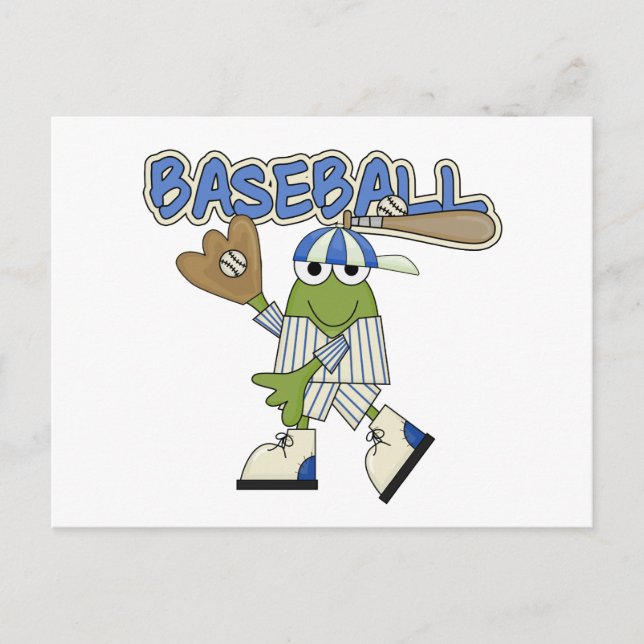 Frog Baseball - Fångare T-shirts och presenter Vykort (Framsida)