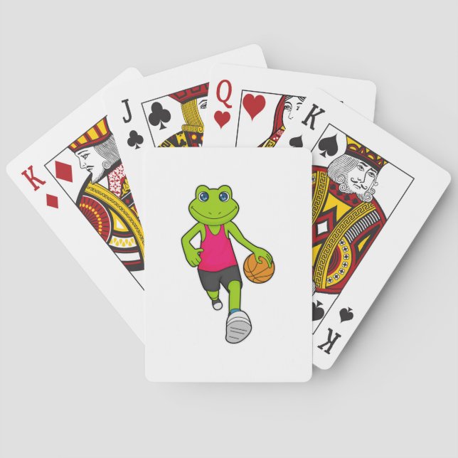 Frog Basketball-spelare Basketball Casinokort (Baksidan)