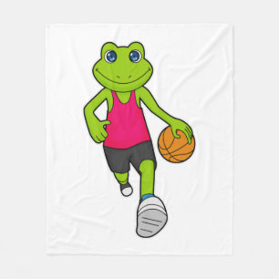 Frog Basketball-spelare Basketball Fleecefilt
