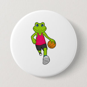 Frog Basketball-spelare Basketball Knapp