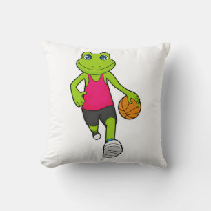 Frog Basketball-spelare Basketball Kudde