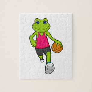 Frog Basketball-spelare Basketball Pussel