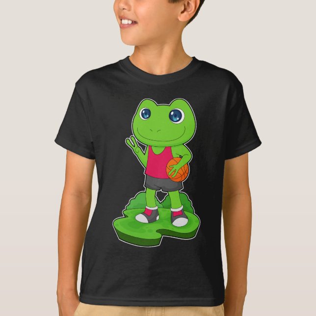 Frog Basketball-spelare Basketball T Shirt (Framsida)