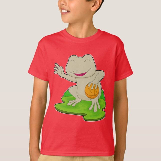 Frog Basketball-spelare Basketball T Shirt (Framsida)