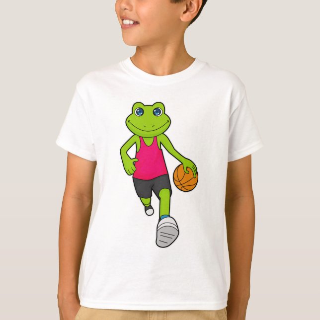 Frog Basketball-spelare Basketball T Shirt (Framsida)