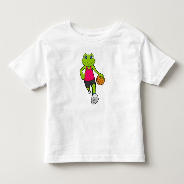 Frog Basketball-spelare Basketball T Shirt (Framsida)