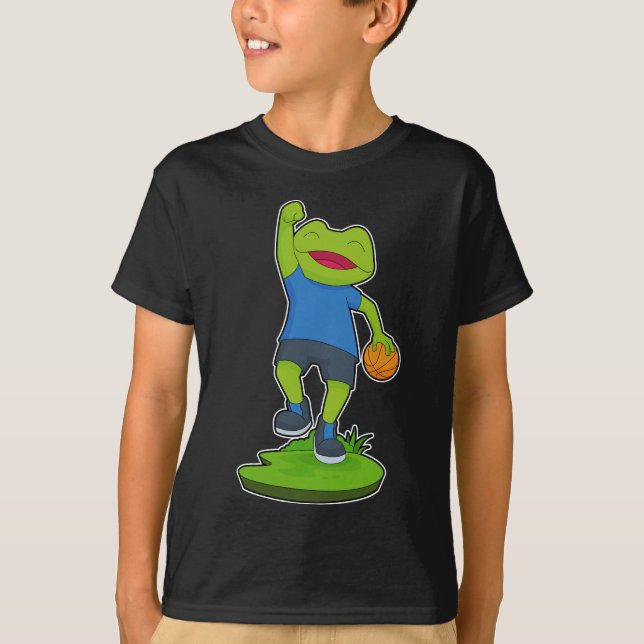 Frog Basketball-spelare Basketball T Shirt (Framsida)