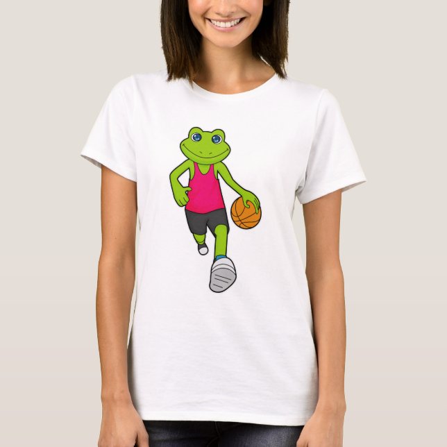 Frog Basketball-spelare Basketball T Shirt (Framsida)