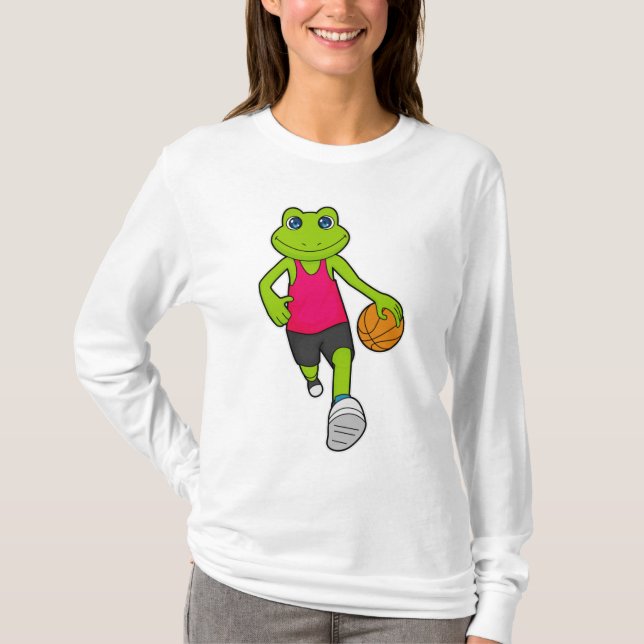 Frog Basketball-spelare Basketball T Shirt (Framsida)