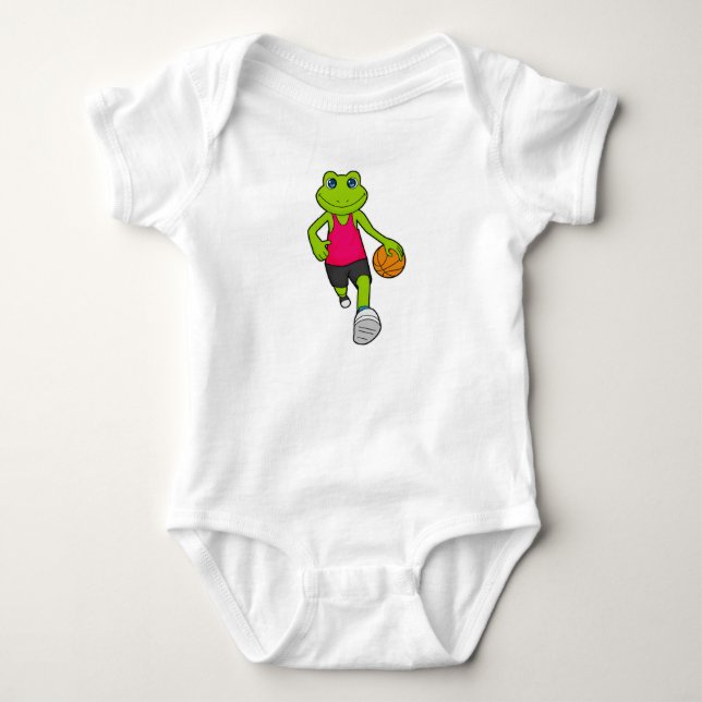 Frog Basketball-spelare Basketball T Shirt (Framsida)