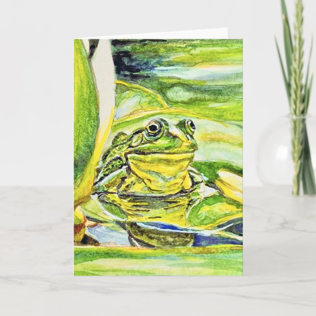 Frog Bathing - Tack Kort (Framsida)