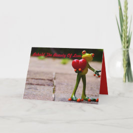 FROG BEHOLD KÄRLEK VALENTINS DAGS BLICK HELGKORT