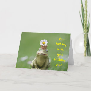 Frog Belet Birthday Card Kort